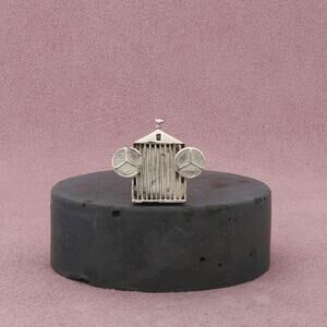 sterling silver mens vintage rolls royce flying lady tie tack